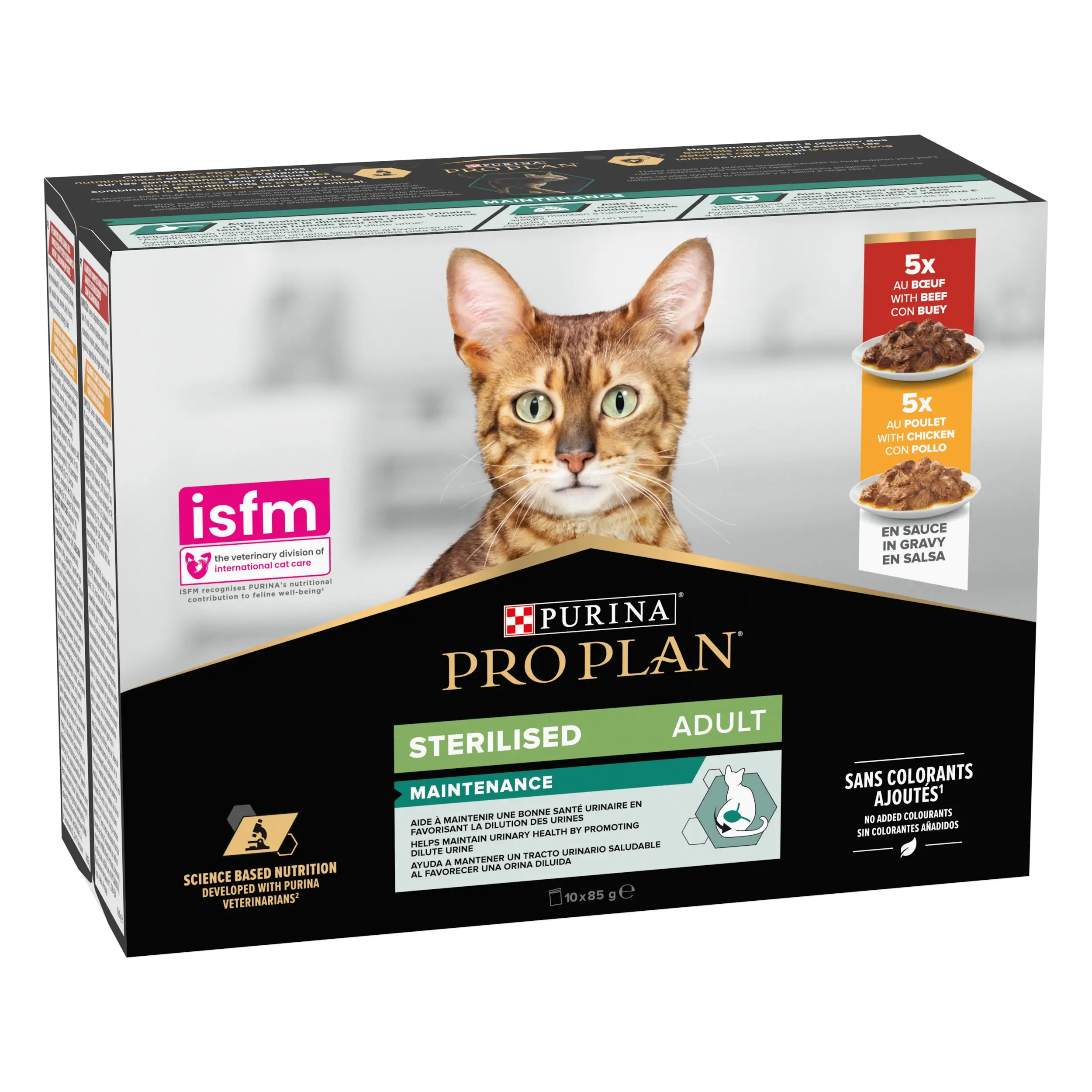 Pro Plan Cat Sobre Sterilised Buey y Pollo Pack 10x85 g