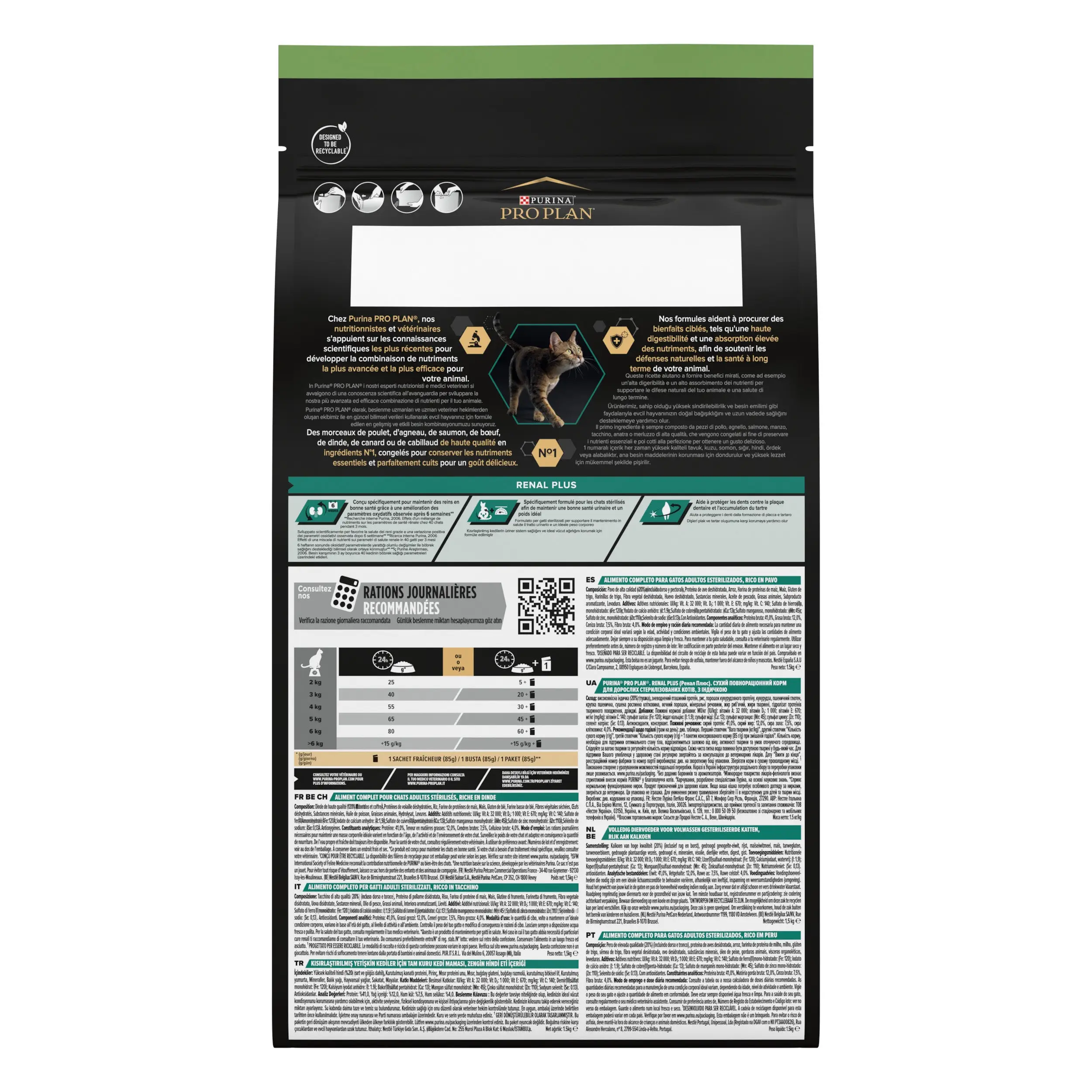 Pro Plan Cat Sterilized Adult Renal+ Pavo 1,5 kg - Image 2