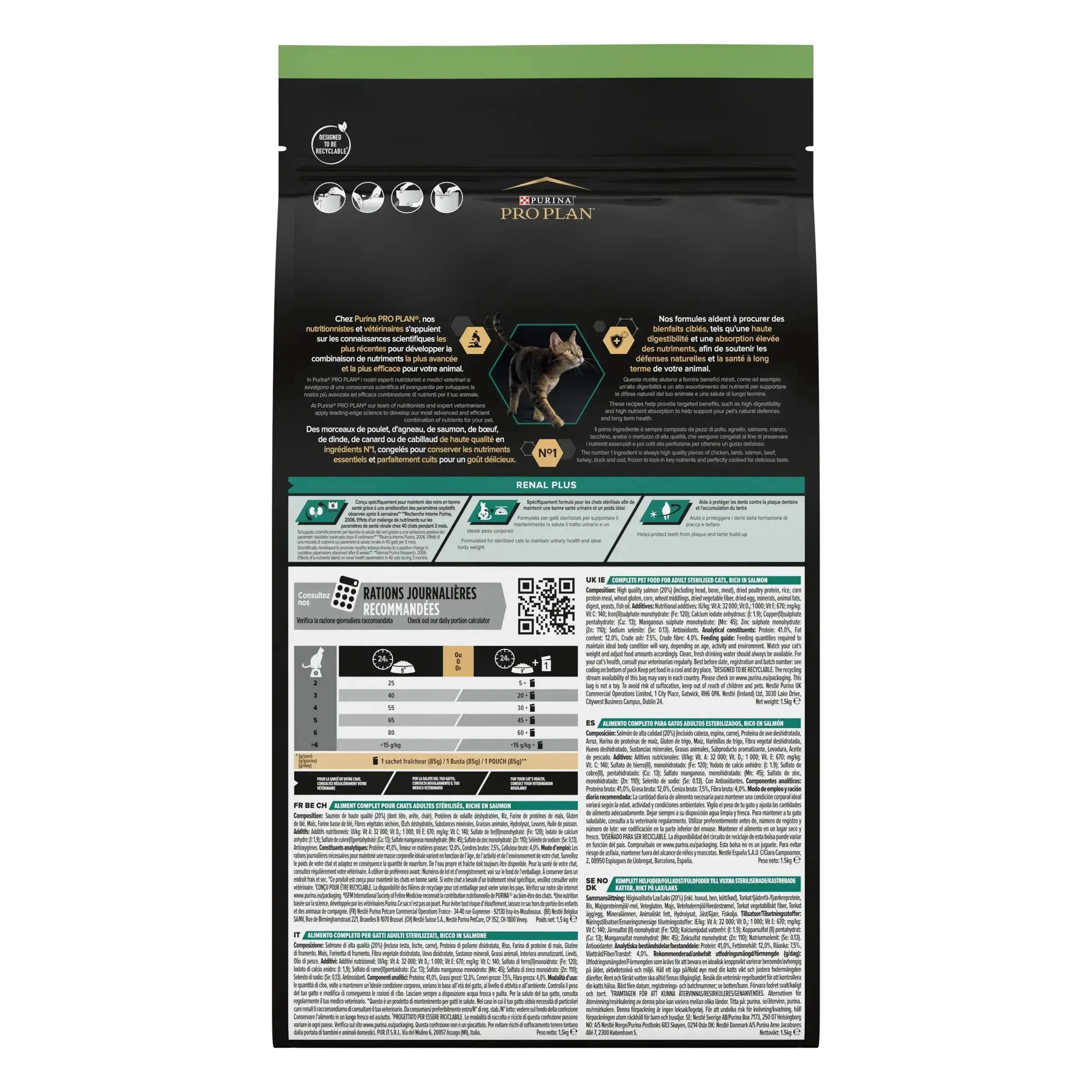 Pro Plan Cat Sterilized Adult Renal+ Salmón 3 kg - Image 2