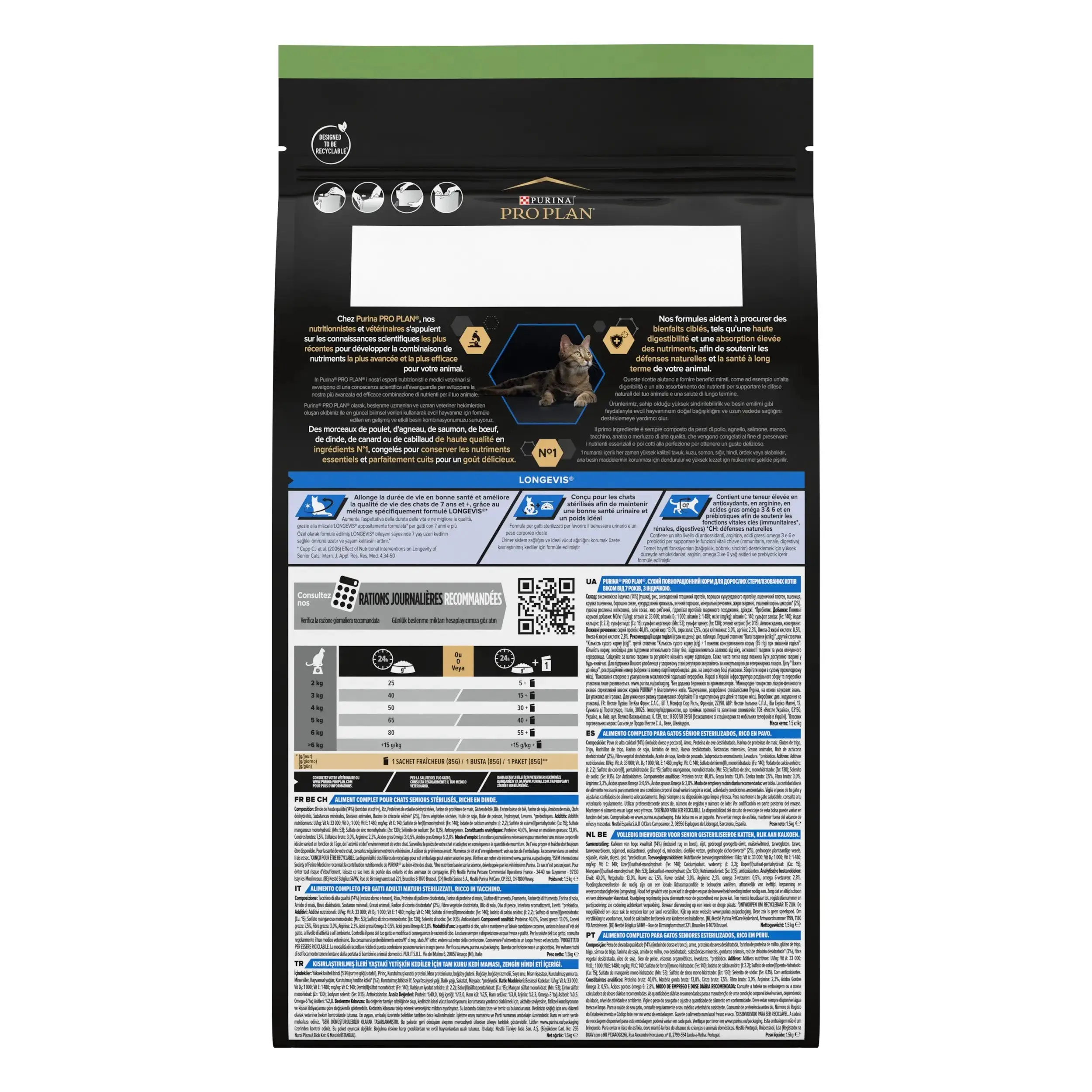 Pro Plan Cat Sterilized Senior 7+ Pavo 3 kg - Image 2