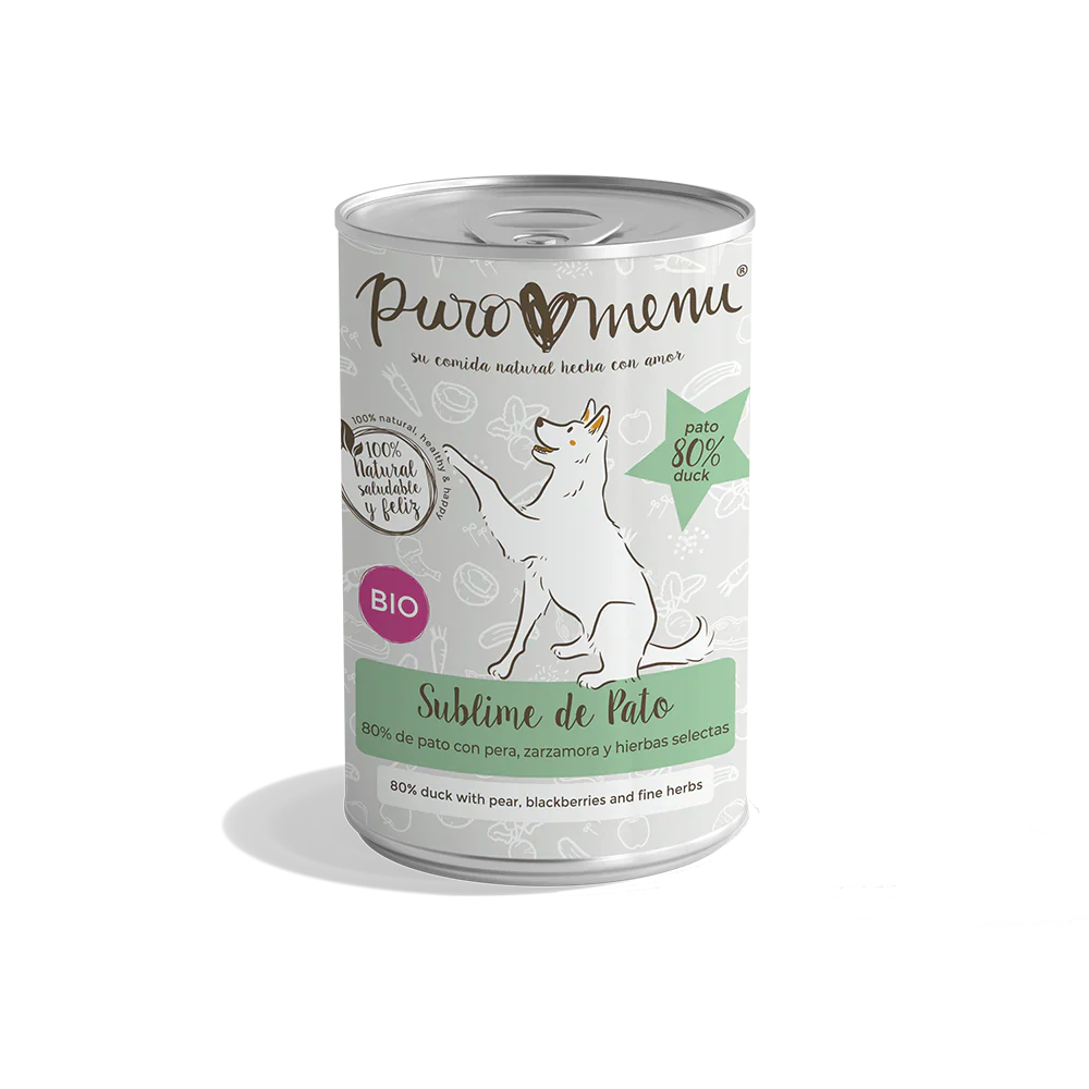 Puro Menú BIO Sublime de Pato Lata Comida Húmeda para Perros
