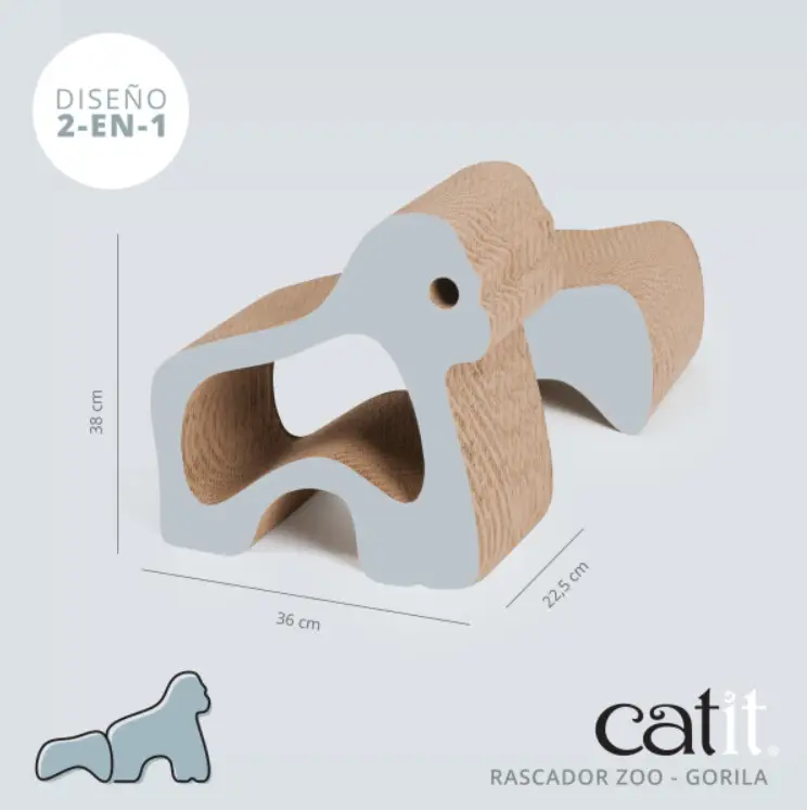 Rascador Catit Zoo Gorila 2 En 1 38X22,5X36 cm - Image 2