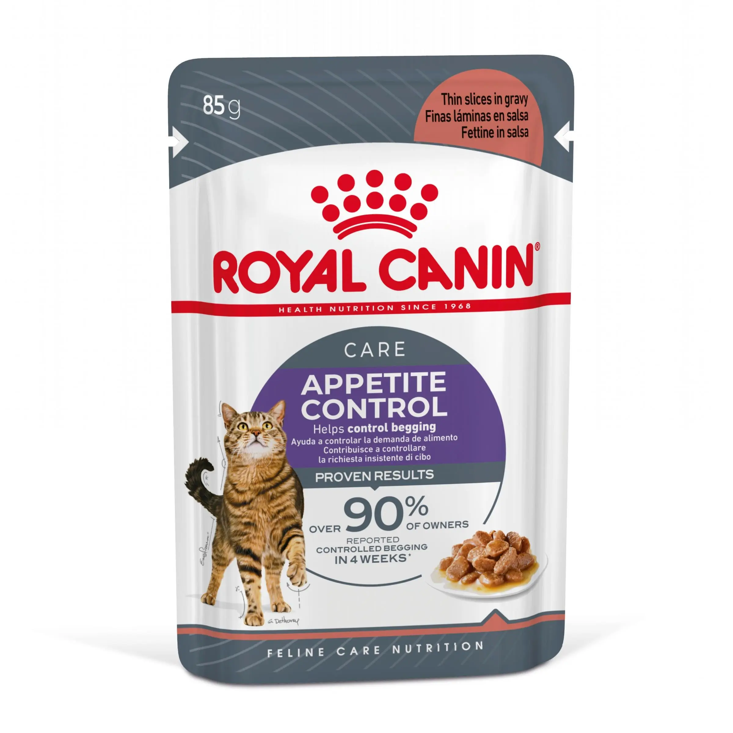 Royal Canin Appetite Control Finas Láminas en Salsa 85 g Comida Húmeda para Gatos