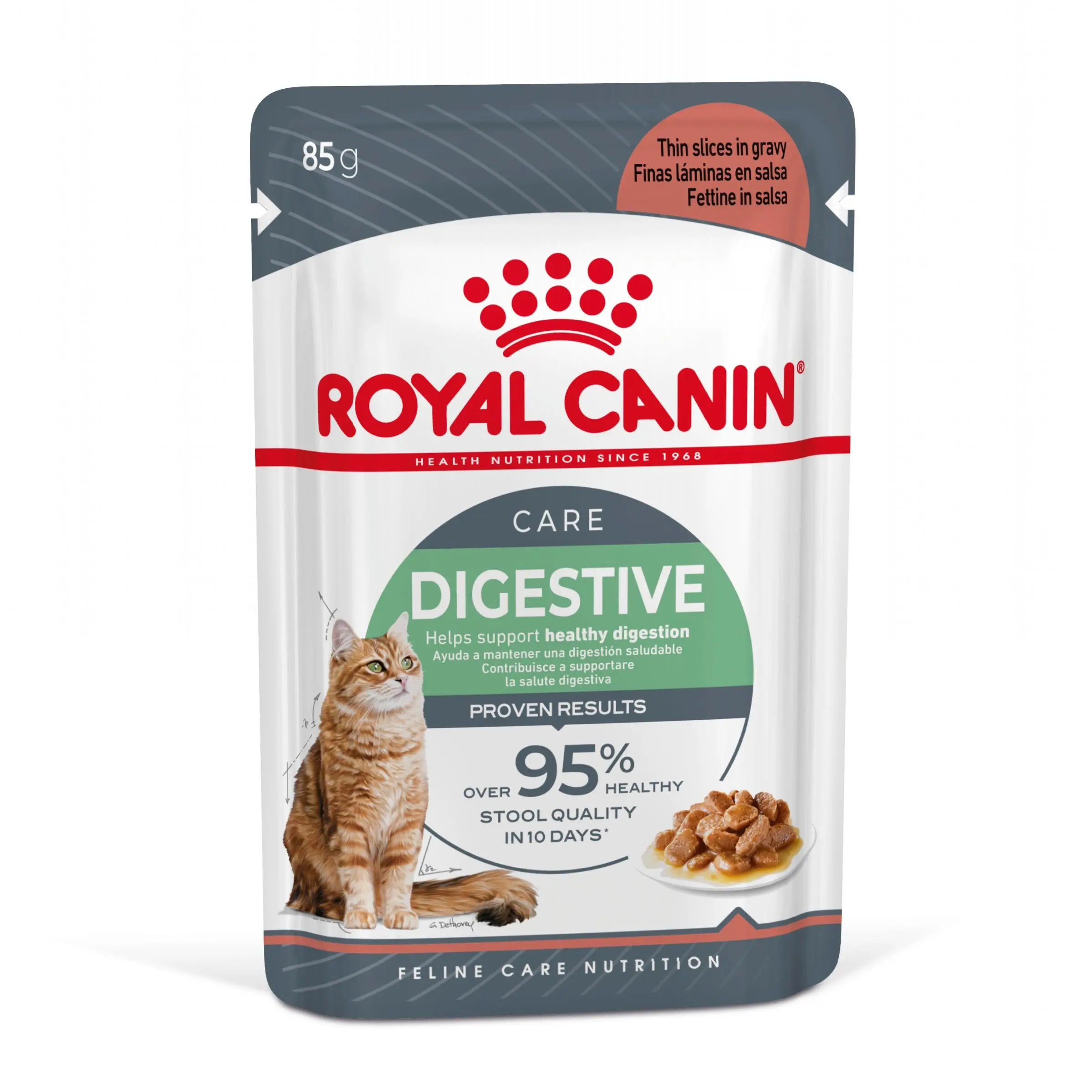 Royal Canin Digestive Care Finas Láminas en Salsa 85 g Húmedo para Gatos