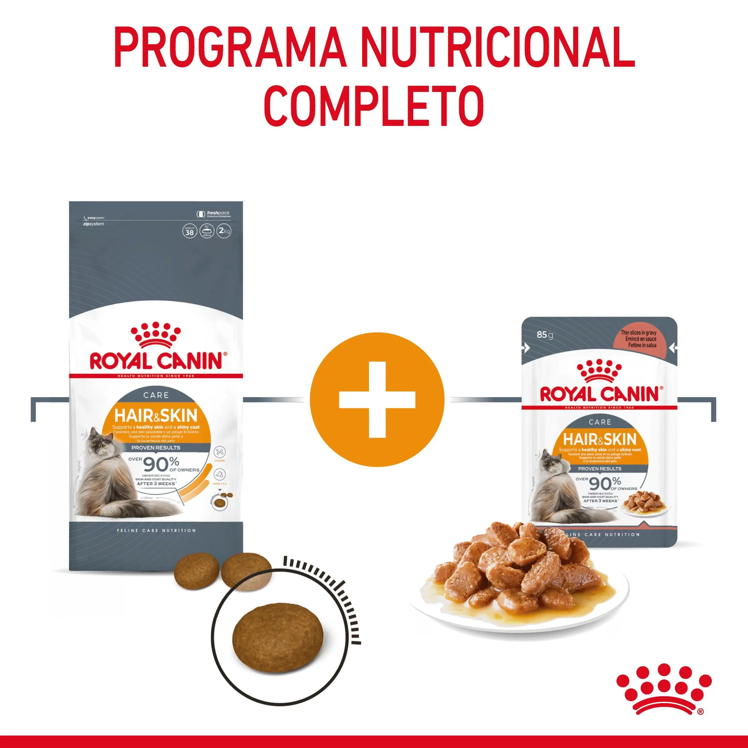 Royal Canin Hair & Skin Care Finas Láminas en Salsa 85 g Húmedo para Gatos - Image 5