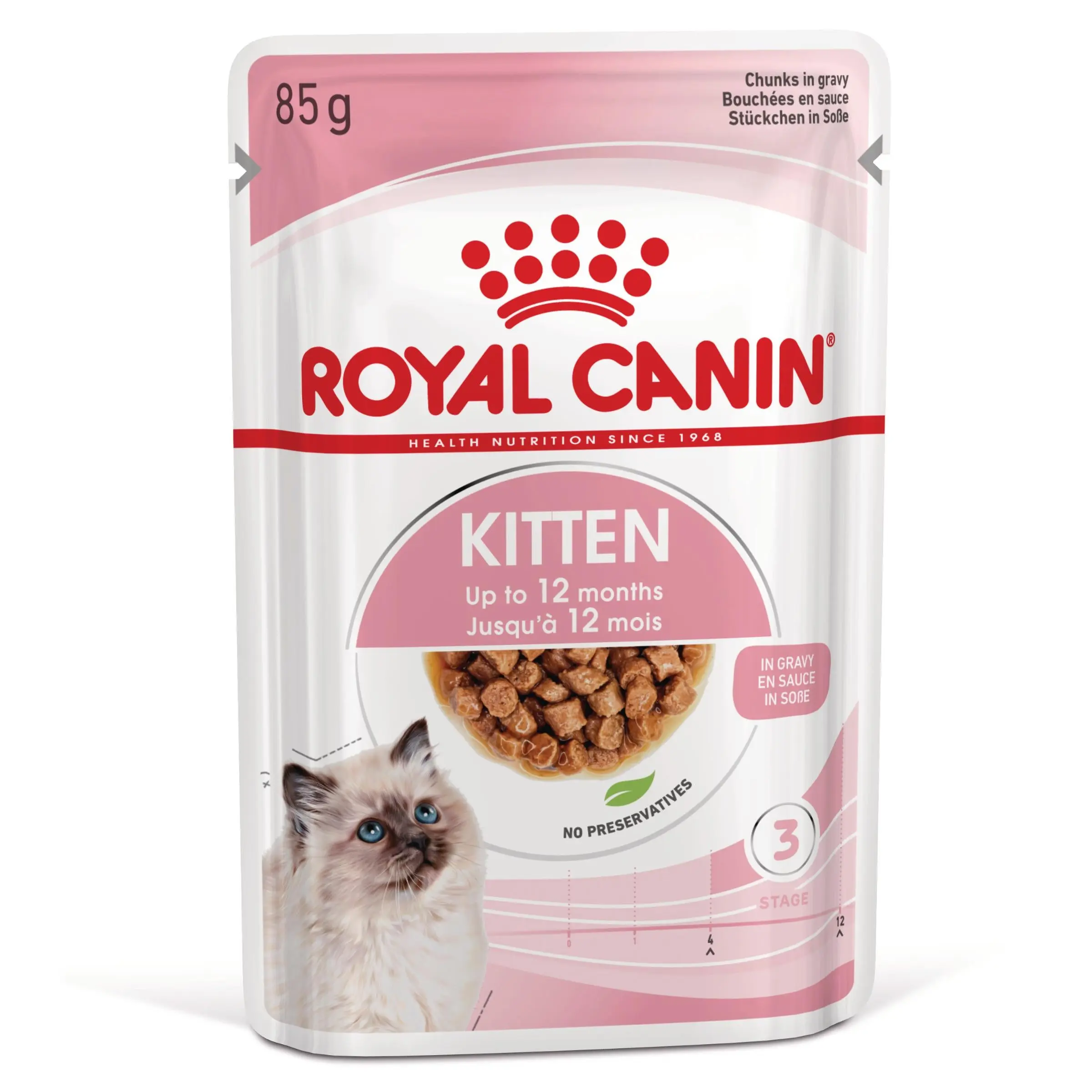 Royal Canin Kitten Húmedo 85 g para Gatos | Salsa, Gelatina o Paté