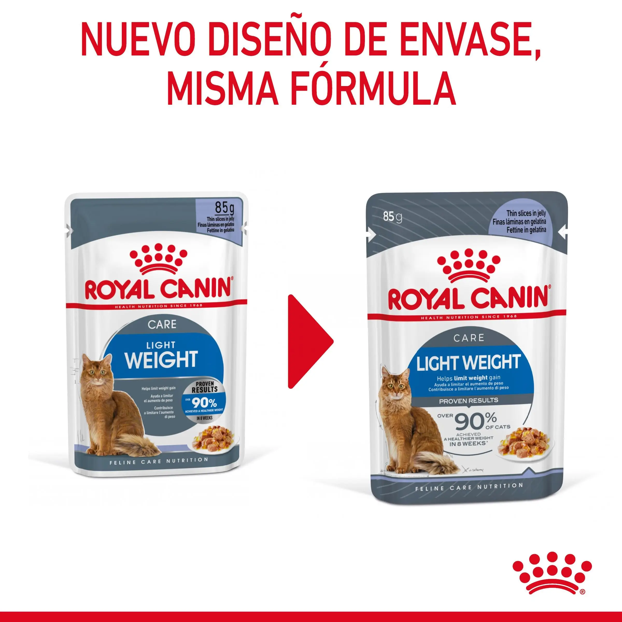 Royal Canin Light Weight Care Finas Láminas en Gelatina 85 g Húmedo para Gatos - Image 2