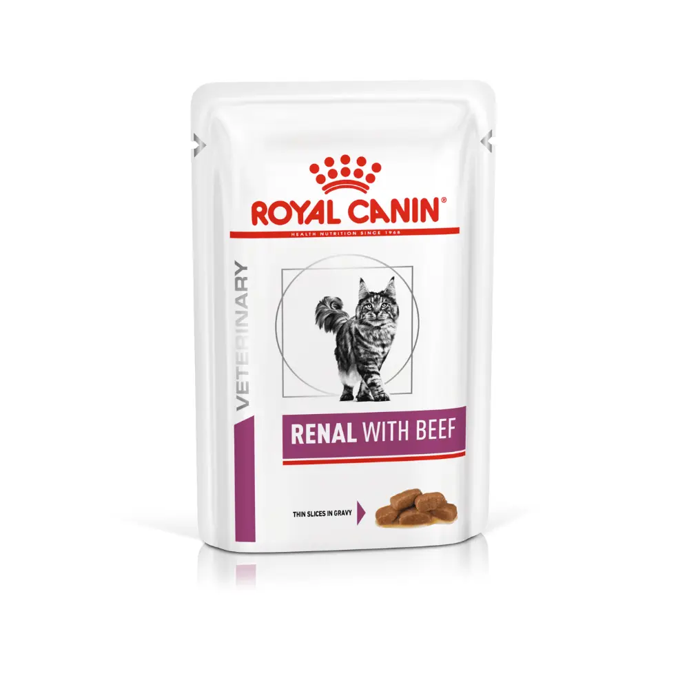 Royal Canin Veterinary Renal con Buey Sobre 85 g Comida Húmeda para Gatos