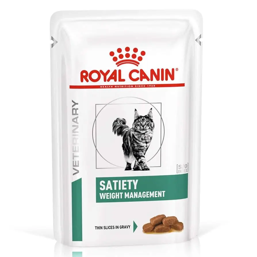 Royal Canin Veterinary Satiety Weight Management Finas Láminas en Salsa 85 g Húmedo para Gatos