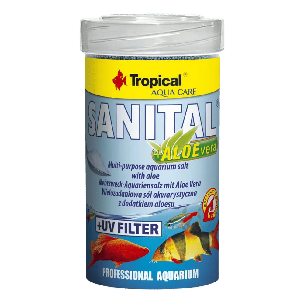Sanital Tropical Sal de Acuario Enriquecida con Aloe Vera Control del Agua