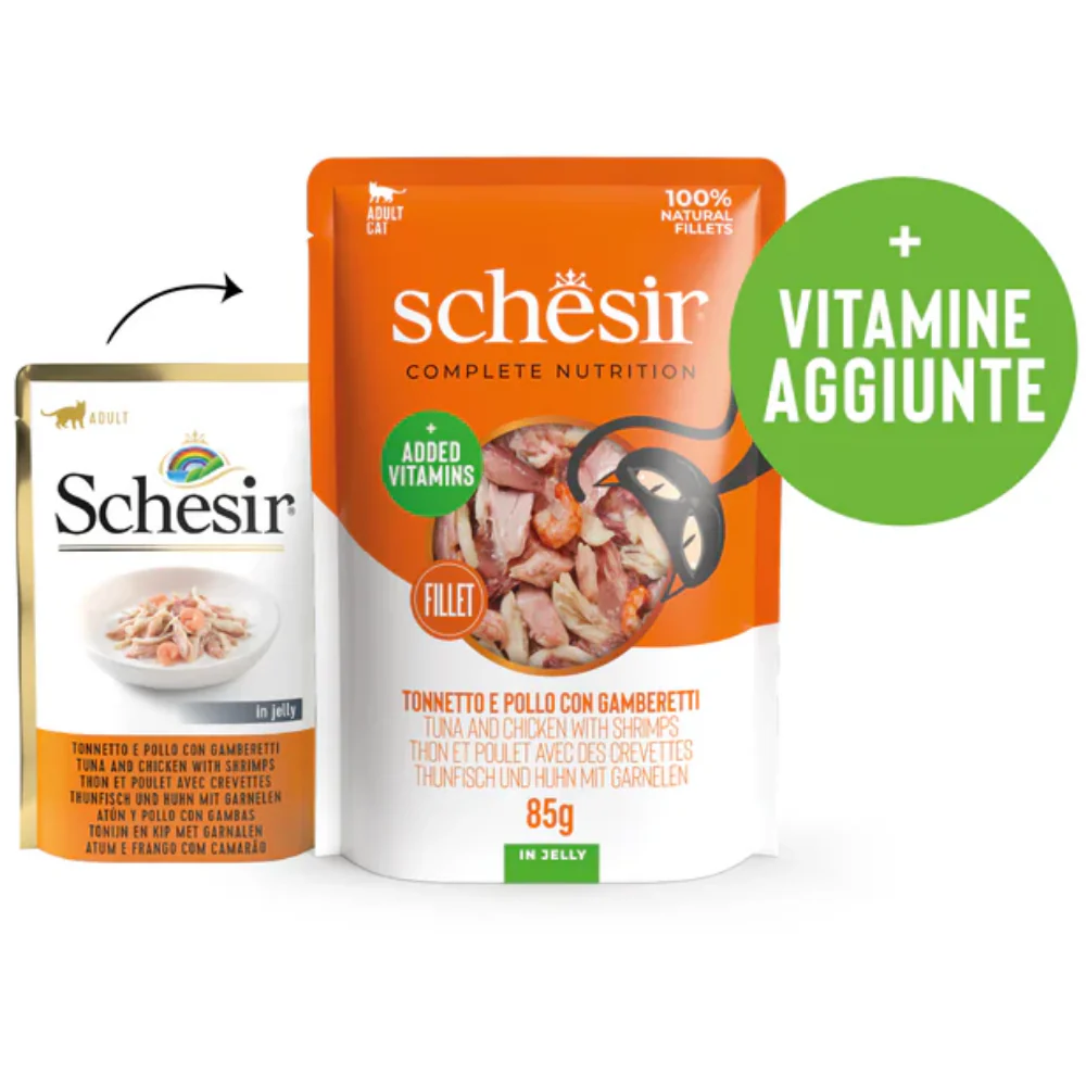 Schesir Sobres Gato 85 g Atún, Pollo y Gambas - Image 2