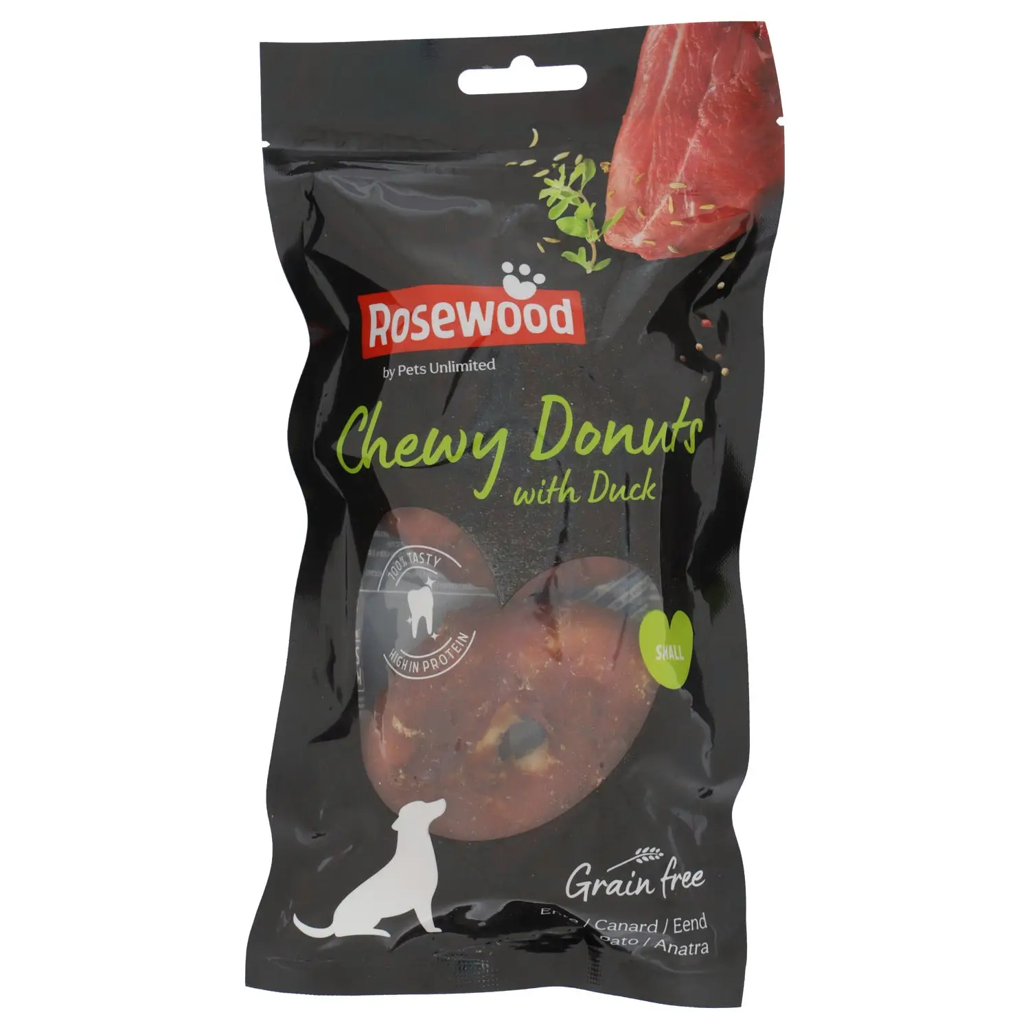 Snack Dog Rosewood Donuts Masticable con Pato 150 g Small