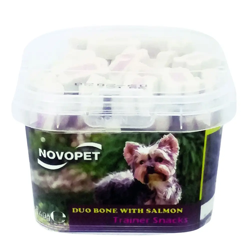 Snack Duo Bone With Salmón 140 g Novopet