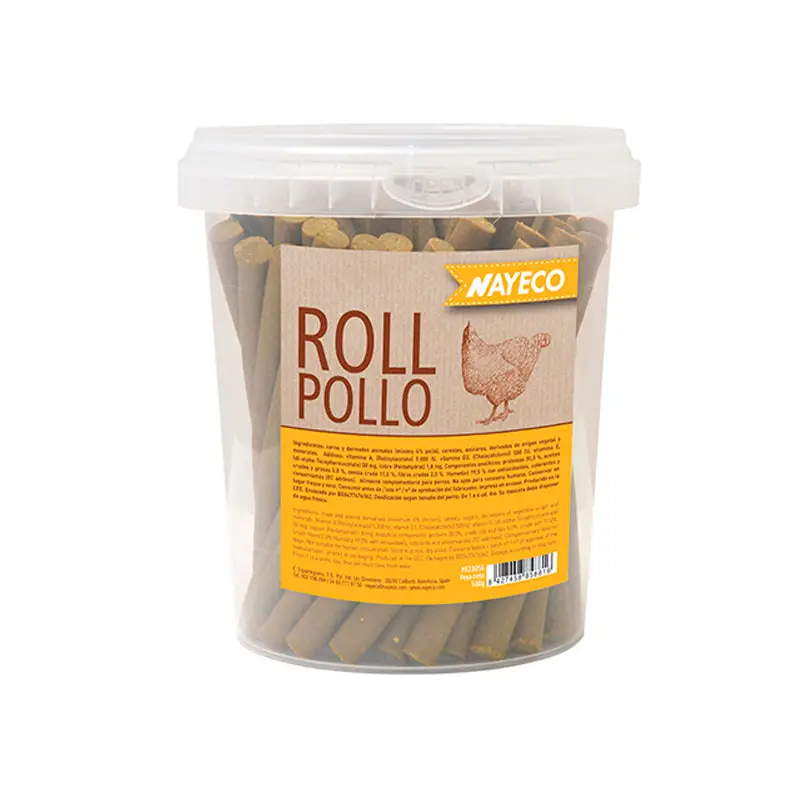 Snack Para Perros Roll Pollo Nayeco 500 g Bote
