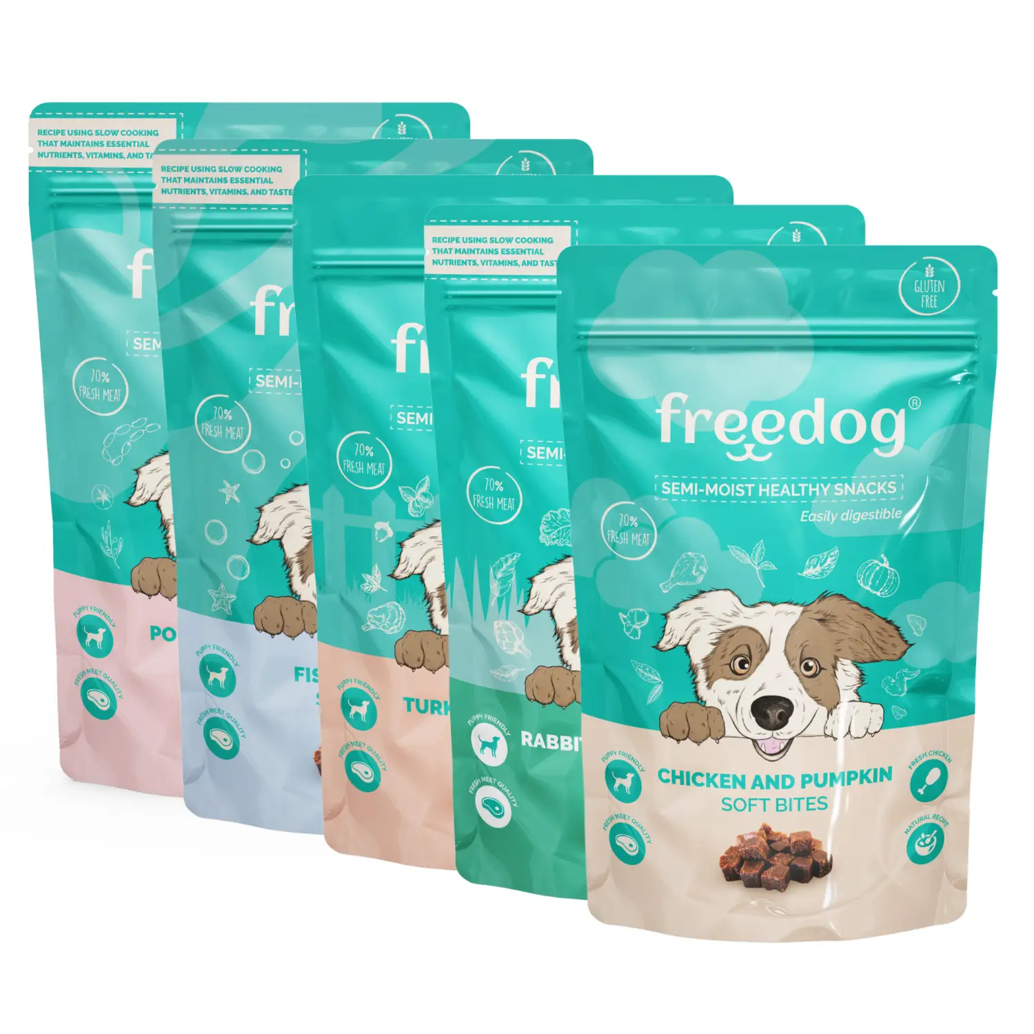 Freedog Soft Bites Snack para Perros Semi-húmedo 100 g