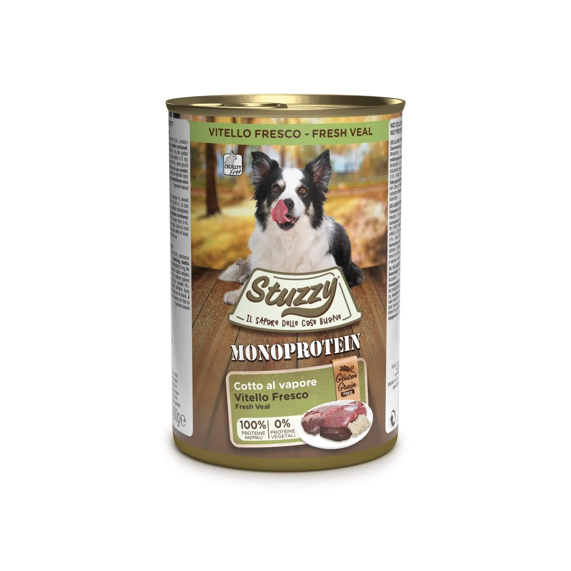 Stuzzy Monoprotein Lata de Perro 400 g Ternera Fresca