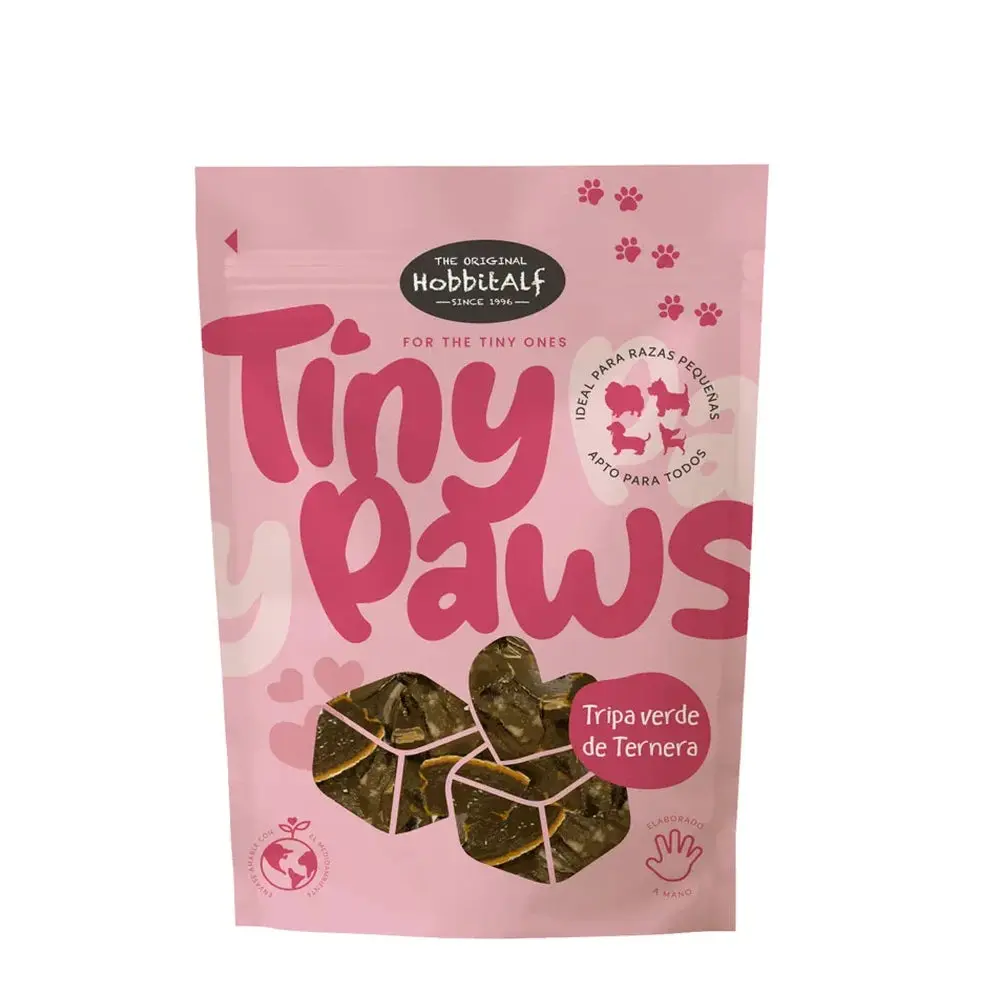 Hobbitalf Tiras de Tripa Verde de Ternera 80 g Snack Natural para Perros