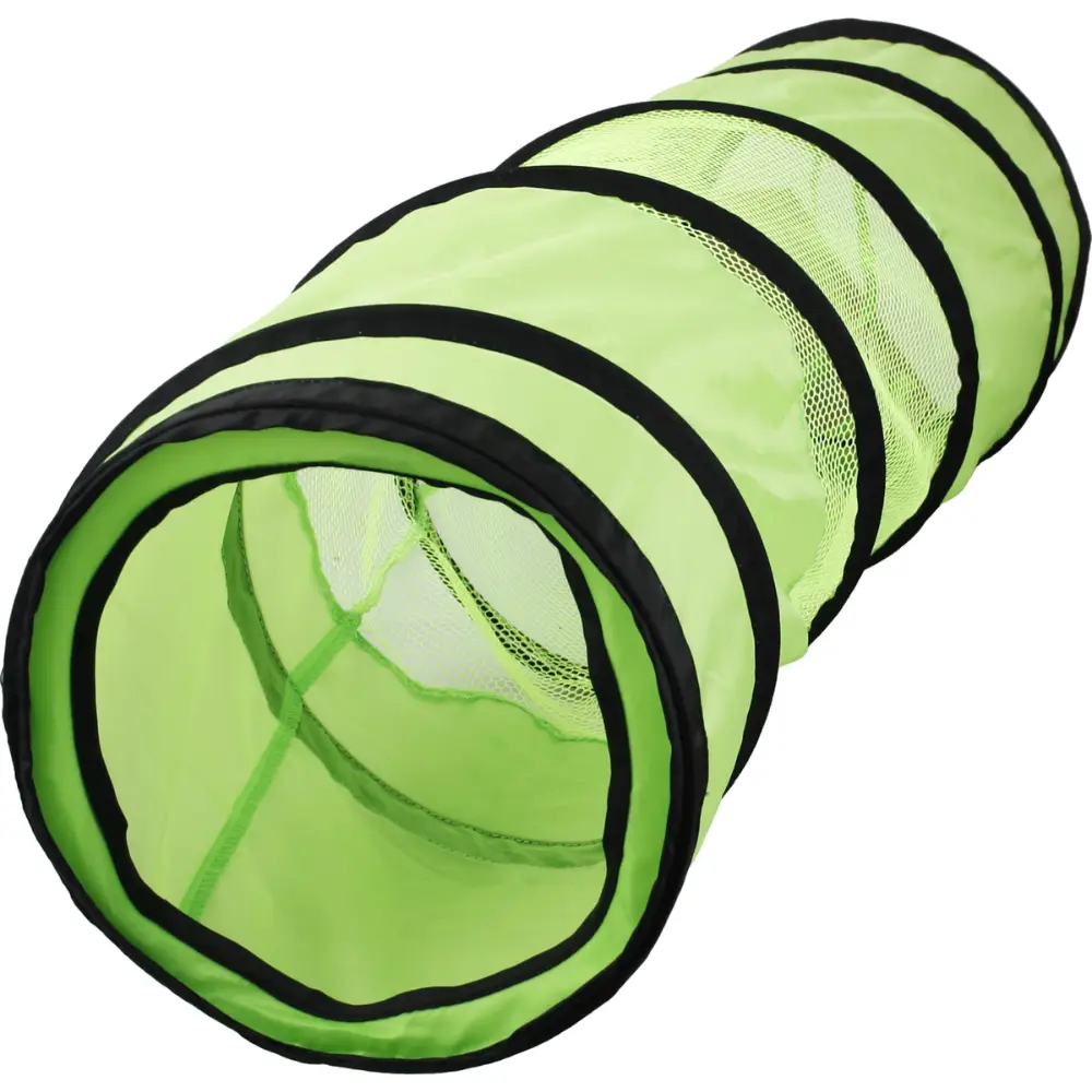 Tunel Gato+Entrada Malla Verde/Negro 25X60 cm