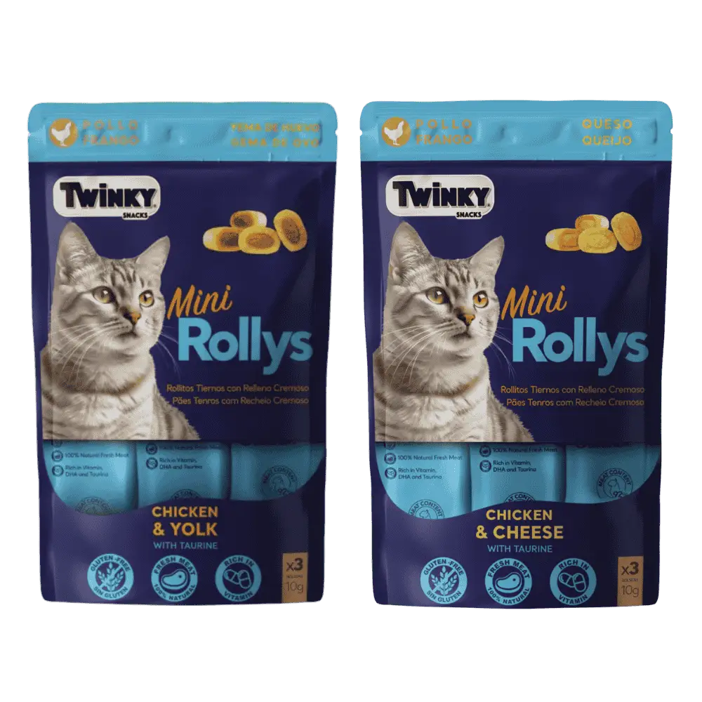 Twinky Mini Rollys Snack para Gatos 3x10 g