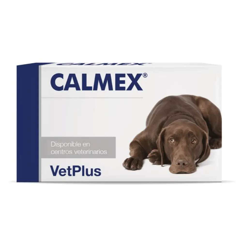 VetPlus Calmex 10 Comprimidos Relajante Natural Complemento Control Estrés y Ansiedad en Perros
