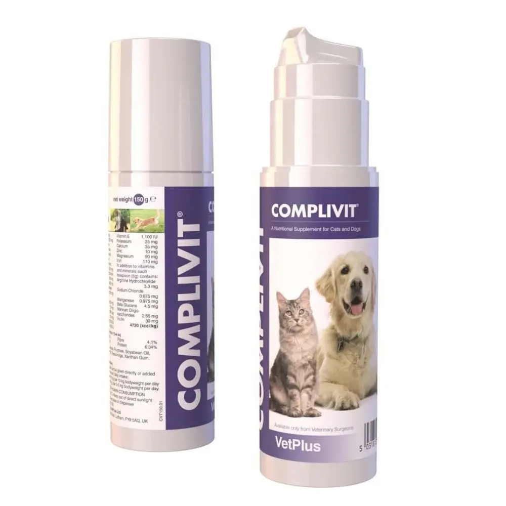 VetPlus Complivit 150 g Complemento Multivitamínico para Perros y Gatos