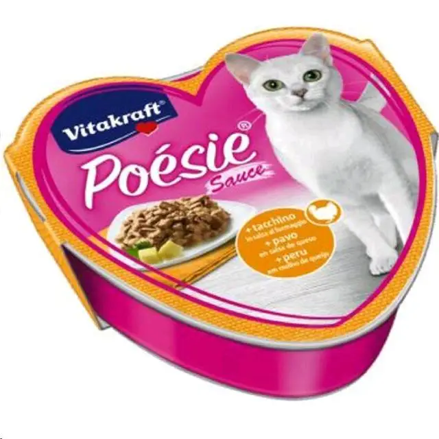 Vitakraft Cat Poesie En Salsa 85 g Pavo En Salsa de Queso
