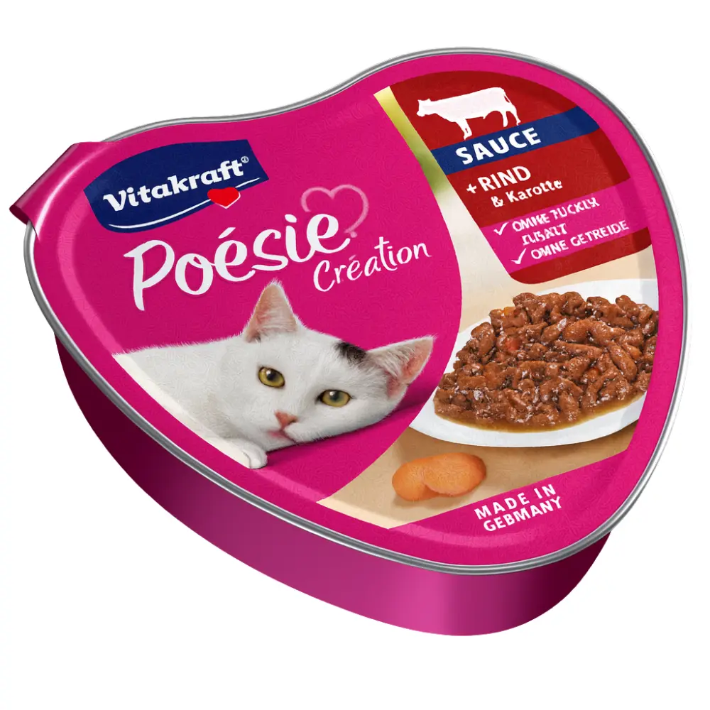 Vitakraft Cat Poesie En Salsa 85 g Ternera y Zanahoria