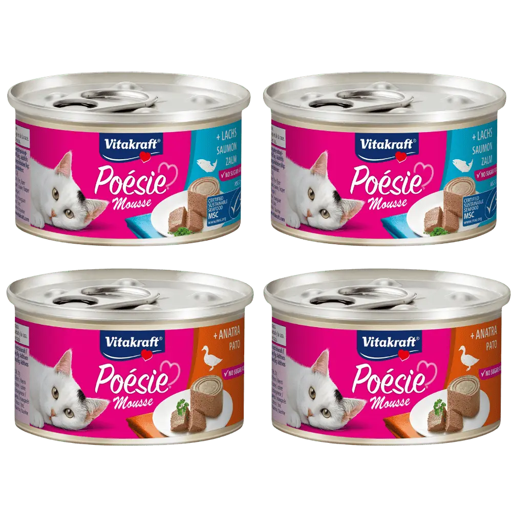 Vitakraft Poesie Mousse Pack 4x85 g Comida Húmeda para Gatos