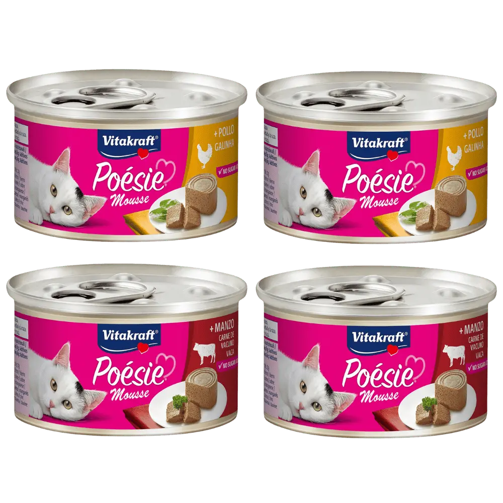 Vitakraft Poesie Mousse Pack 4x85 g Comida Húmeda para Gatos - Image 2