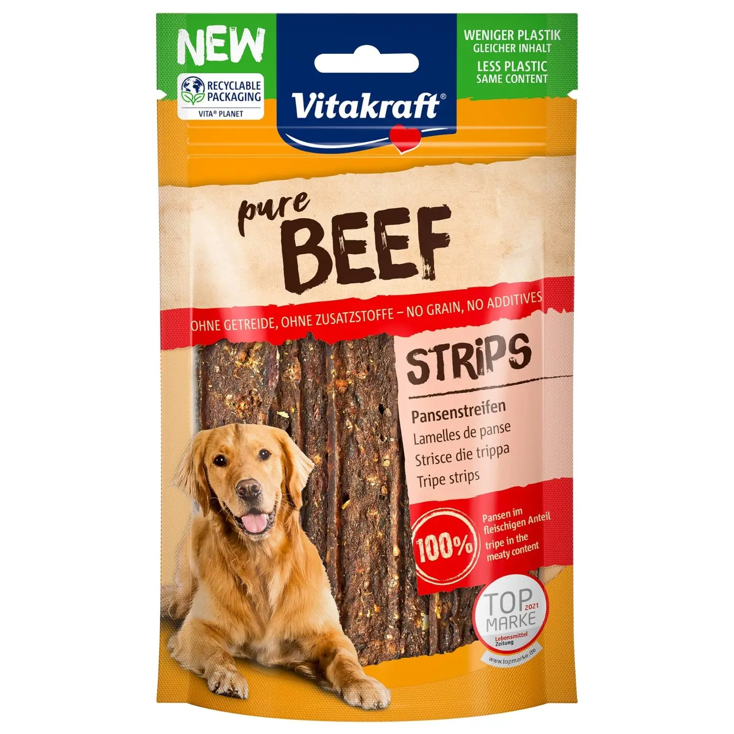 Vitakraft Pure Beef Tiras de Ternera 80 g