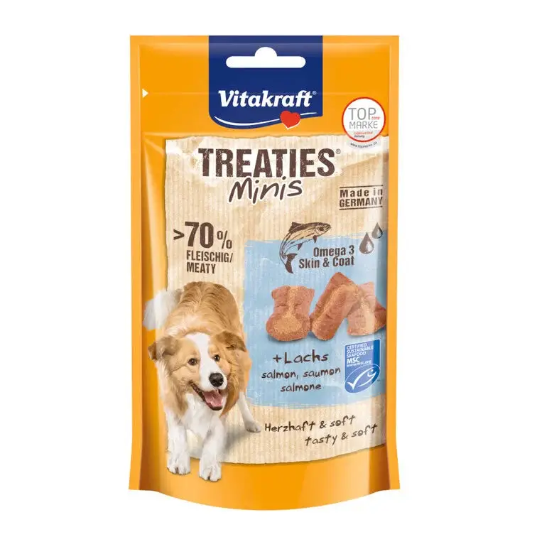 Vitakraft Snack Treaties Minis Salmón y Omega 3 48 g