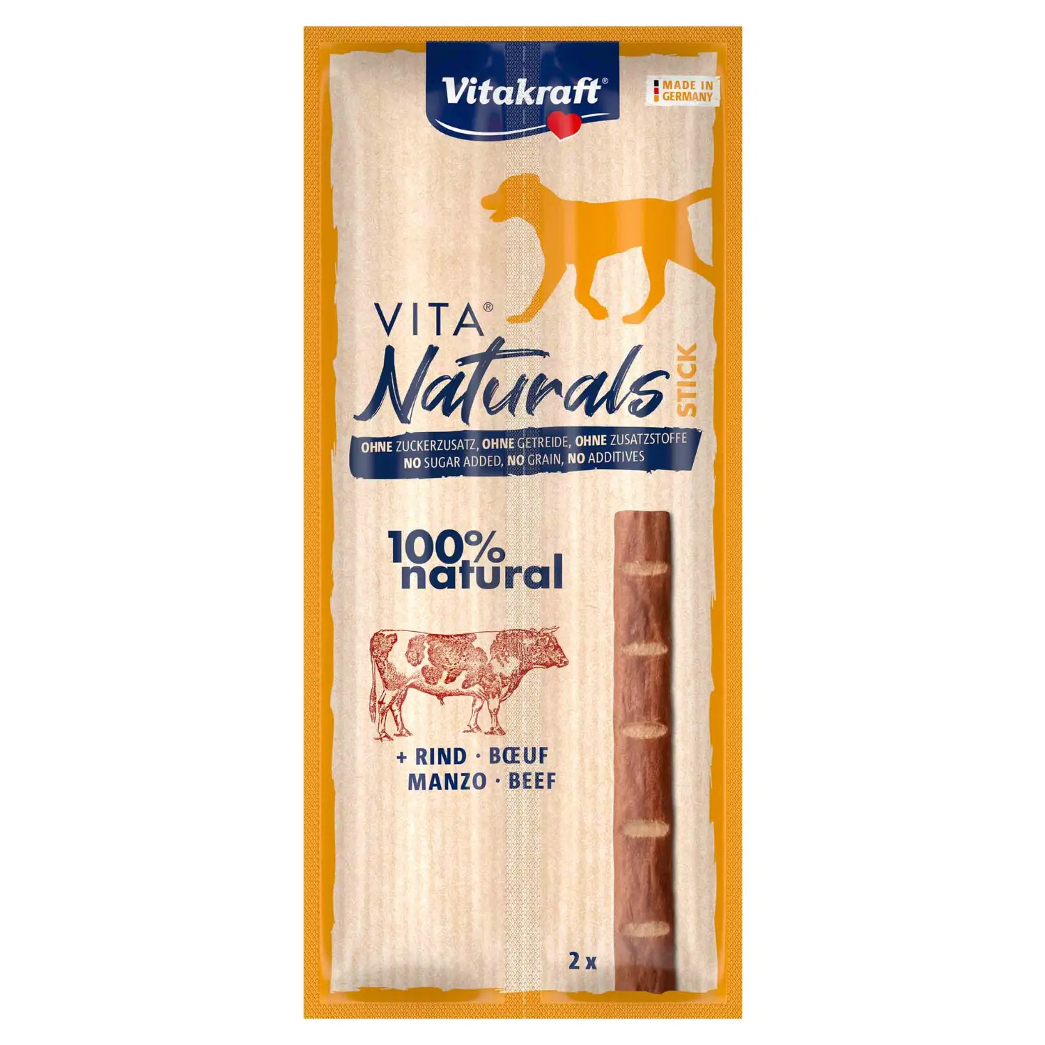 Vitakraft Vita Naturals Dog Stick Ternera Pack (2x11 g)
