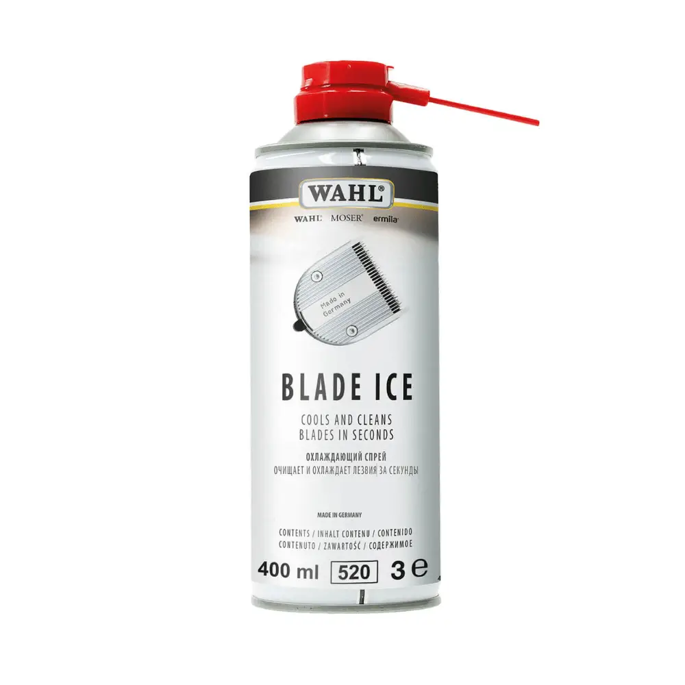 Wahl Blade Ice Spray Refrigerante Lubricante Efecto Frío 4 en 1 para Máquinas de Corte de Pelo
