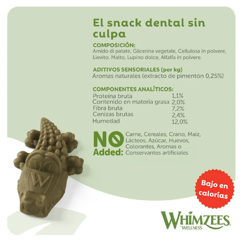 Whimzees Cocodrilo Mix Bolsa 360 g Snack Dental para Perros - Image 13