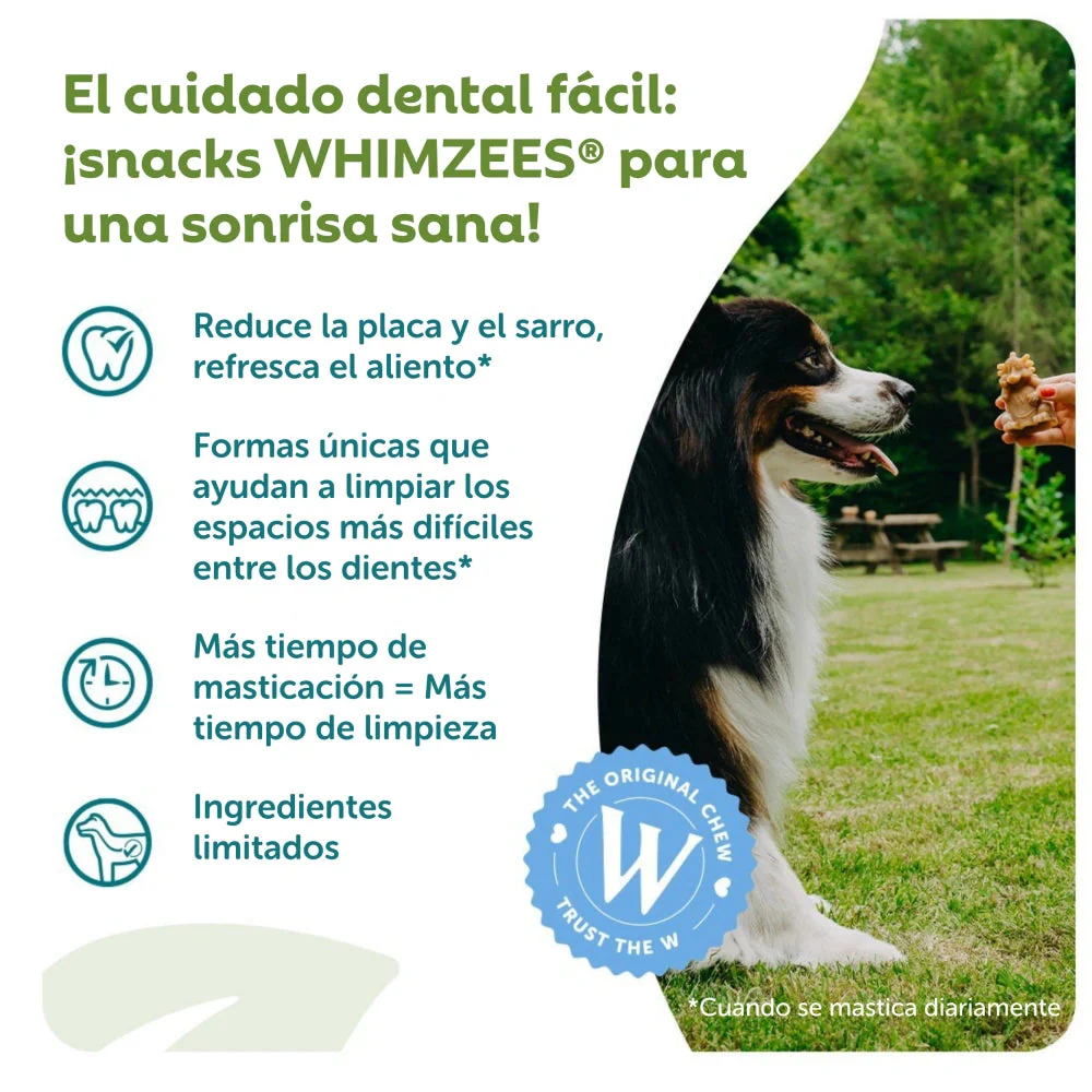 Whimzees Cocodrilo Mix Bolsa 360 g Snack Dental para Perros - Image 3