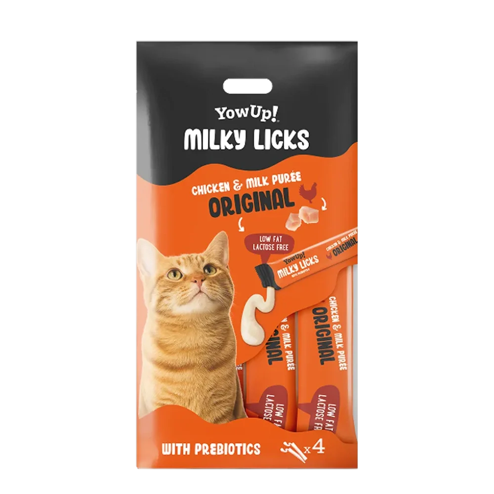 YowUp Milky Licks Pollo y Gambas Snack Líquido para Gatos